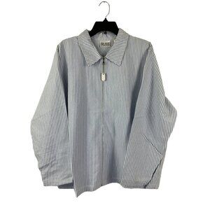 Russ Women's Chambray White Long Sleeve Top